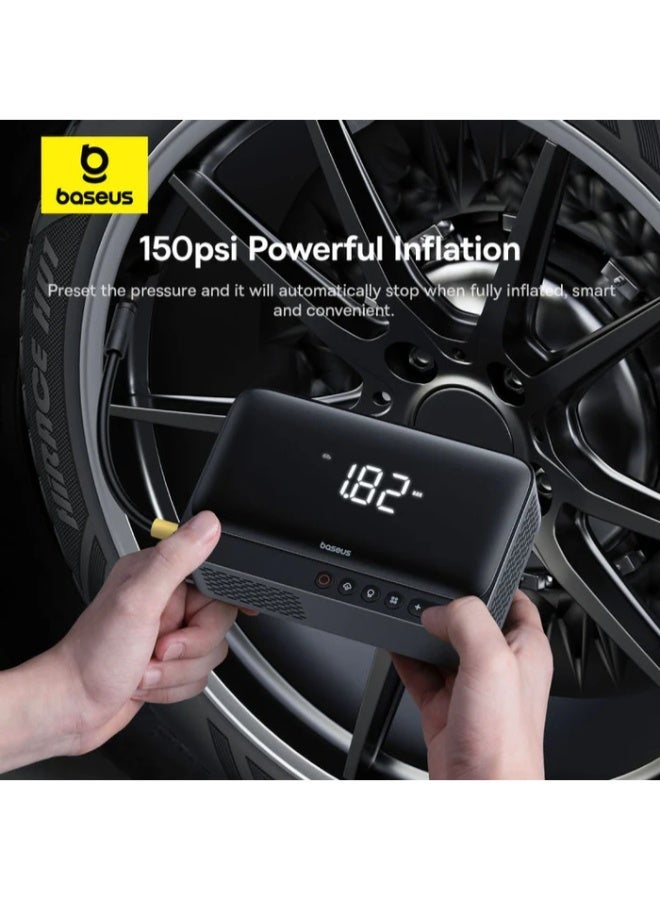 بيسوس جهاز 4 في 1 بادئ تشغيل بطارية 600 أمبير للسيارة ومنفاخ هواء للإطارات وباور بنك بسعة 6000MAh - Image 5